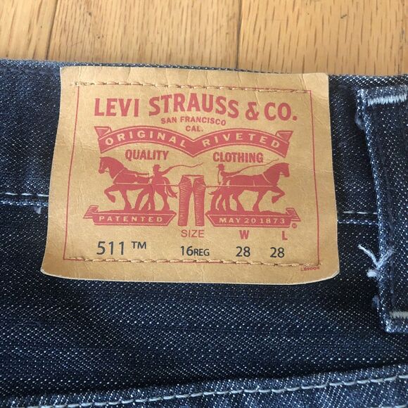 Women's LEVIS 511 Slim Fit Blue Stretch Denim Jeans 28 x 28 Size 16 Reg W71CM - Picture 5 of 7